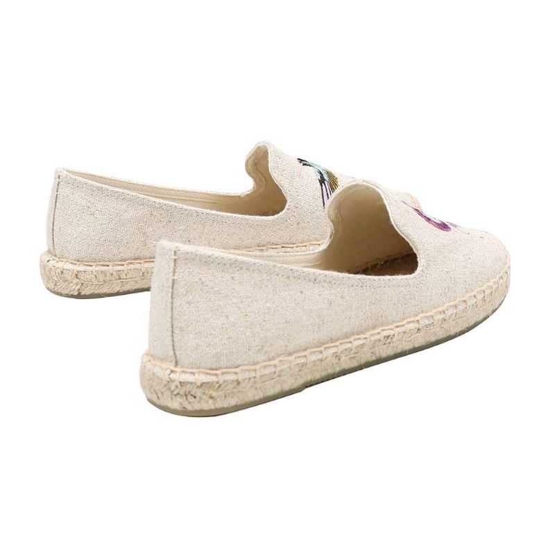 Melva Naisten Summer Flat Slip-on Hengittävä Espadrille - Khaki