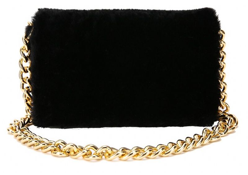 Mendez Naisten Pieni Crossbody Käsilaukku Läpällä - Musta