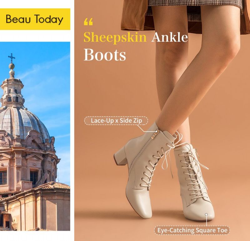 Mercy Naisten Aidosta Nahasta Valmistetut Korkokengät - Beige