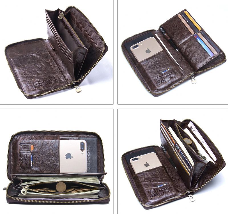 Miesten Borner Clutch-lompakko - Kahvi