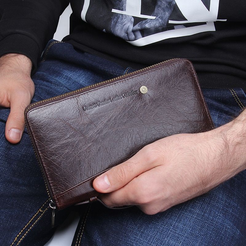 Miesten Borner Clutch-lompakko - Kahvi
