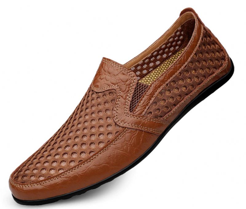 Miesten Gulu Loafer Vapaa-ajan Kengät - Ruskea