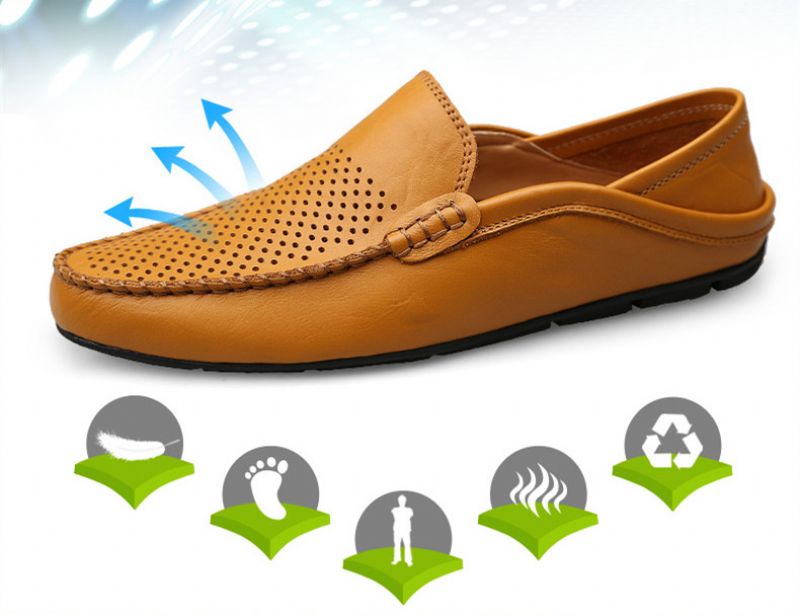 Miesten Jacinto Loafer Vapaa-ajan Kengät - Keltainen Hollow