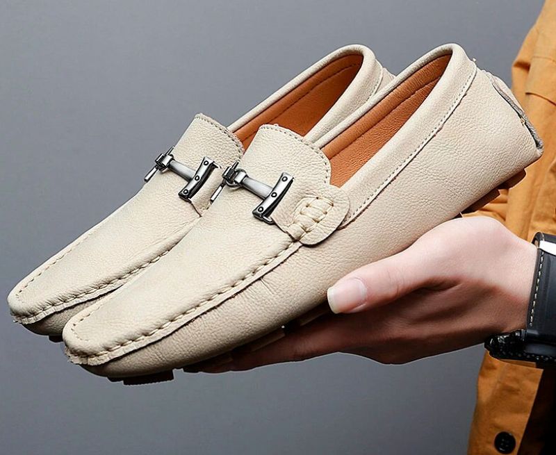 Miesten Shaw Loafer -muotikengät - Beige