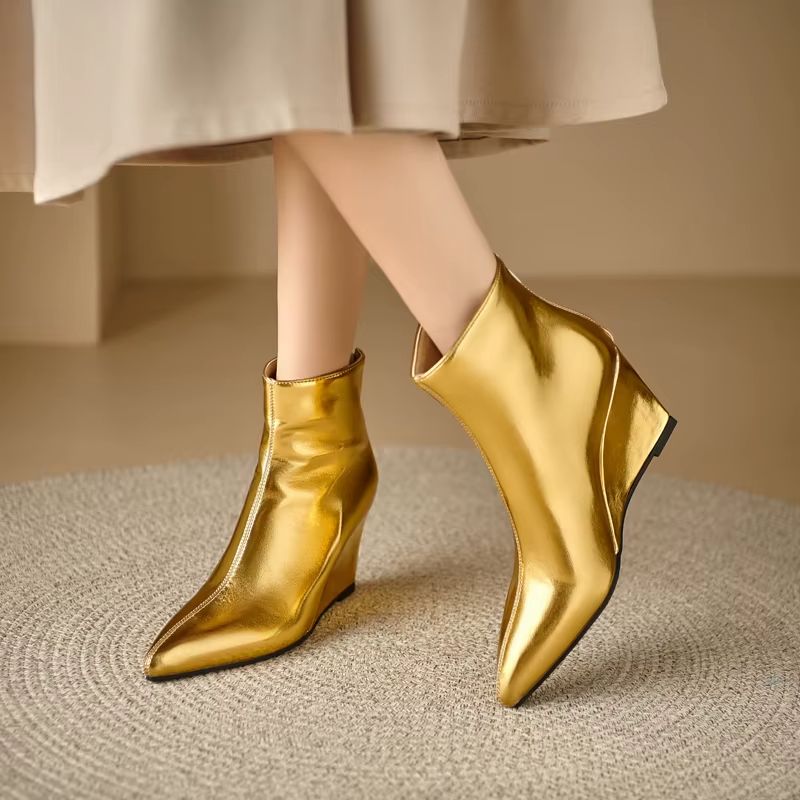 Mila Naisten Wedges-saappaat - Kulta
