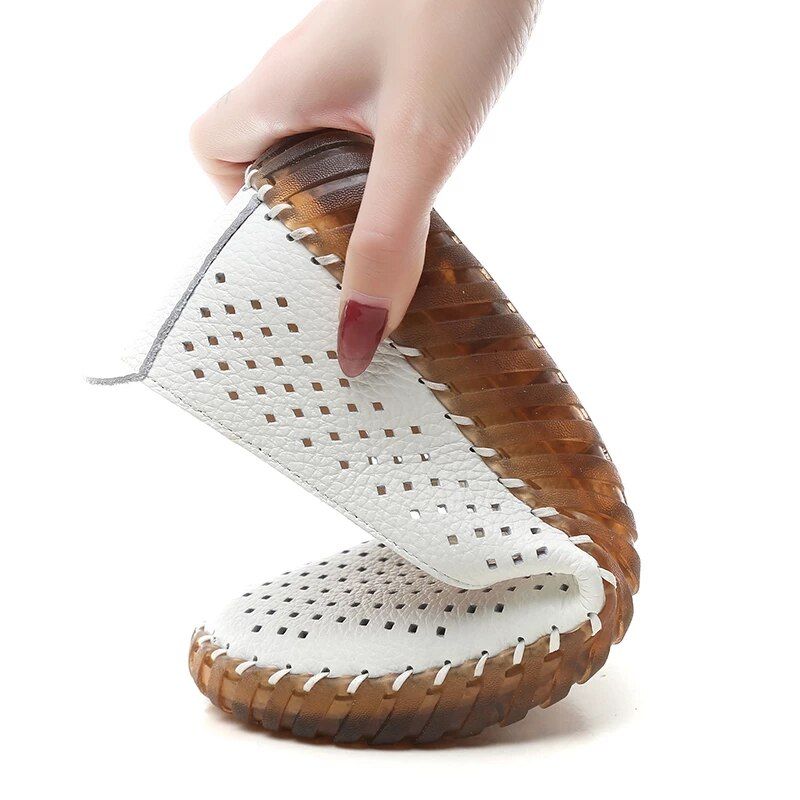 Nadia Naisten Loafer-kengät - Beige Hollow