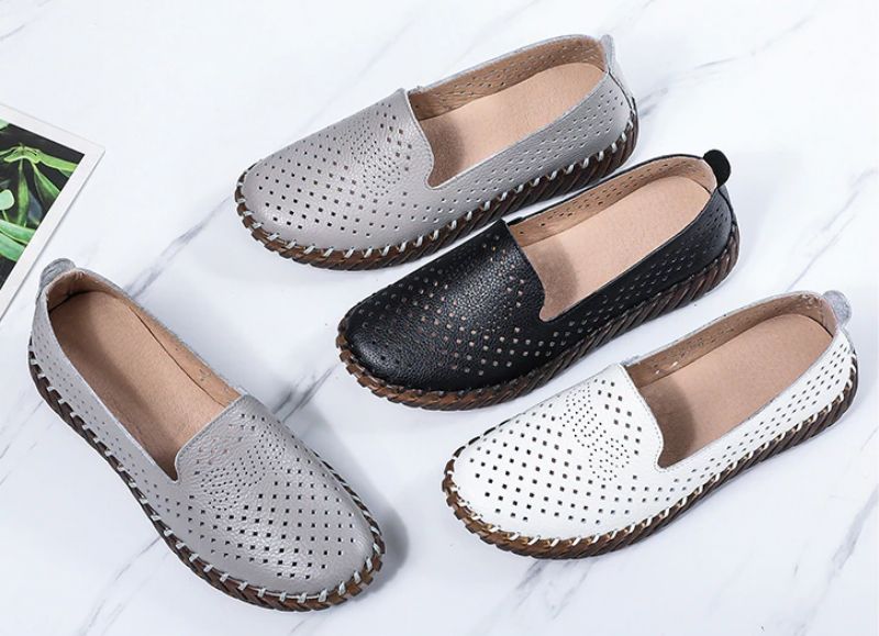 Nadia Naisten Loafer-kengät - Beige Hollow