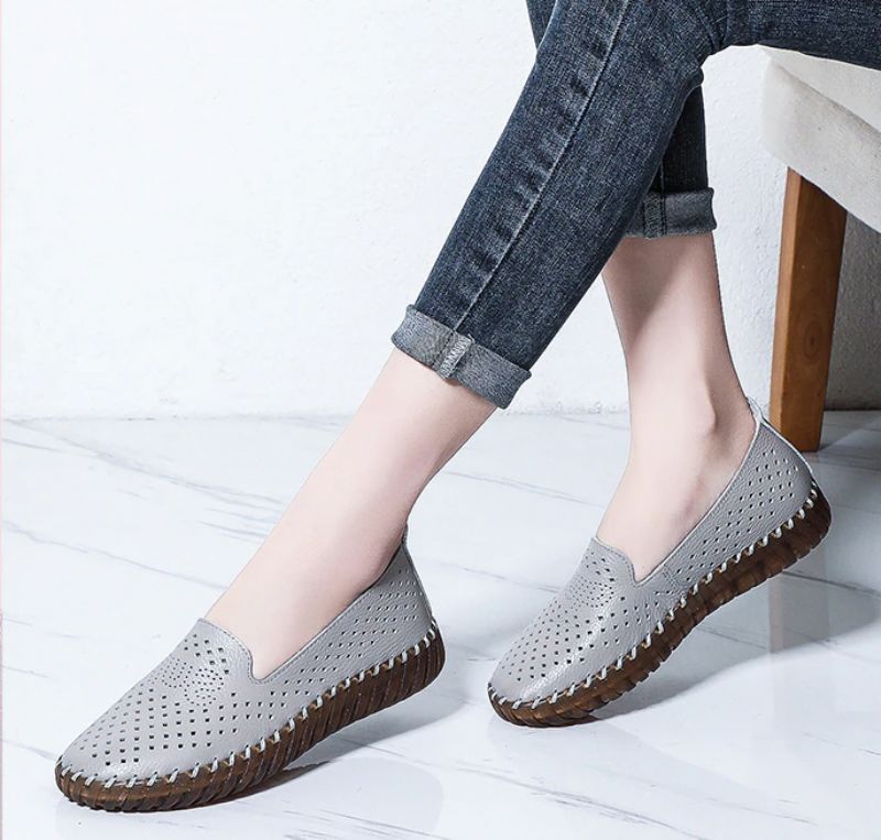 Nadia Naisten Loafer-kengät - Beige Hollow