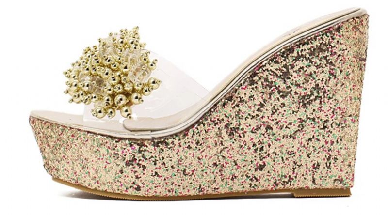 Nadia Naisten Wedges-sandaalit - Kulta