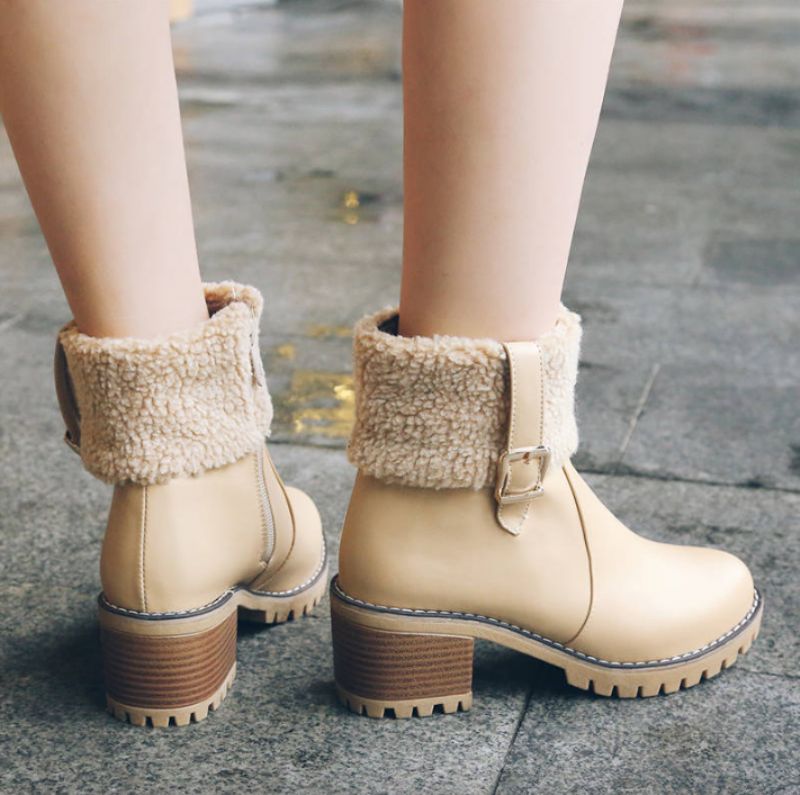 Näyttävät Naisten Saappaat - Beige