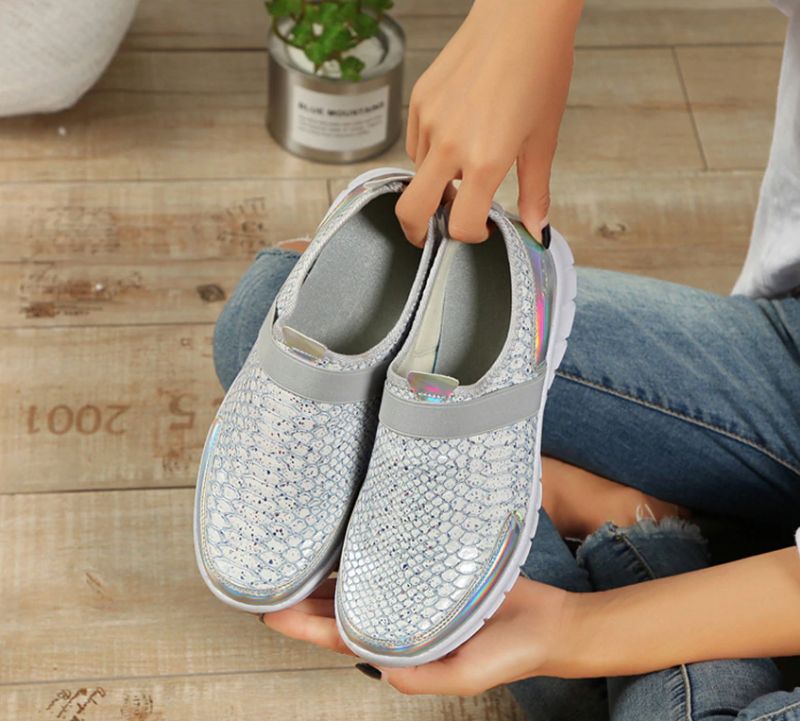 Naisten Aina Slip-on -kengät - Hopea