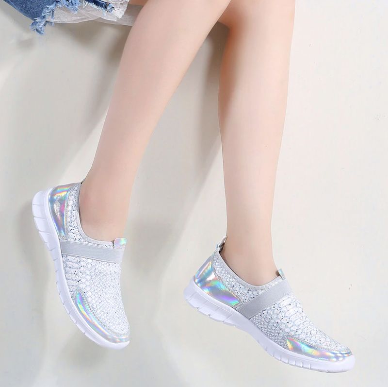 Naisten Aina Slip-on -kengät - Hopea
