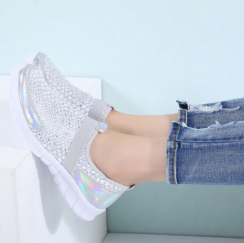 Naisten Aina Slip-on -kengät - Hopea