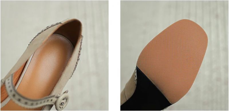 Naisten Albany Brogues -pumppukengät - Aprikoosi