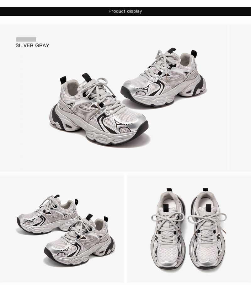 Naisten Alma Lace Up Paksut Tennarit - Harmaa