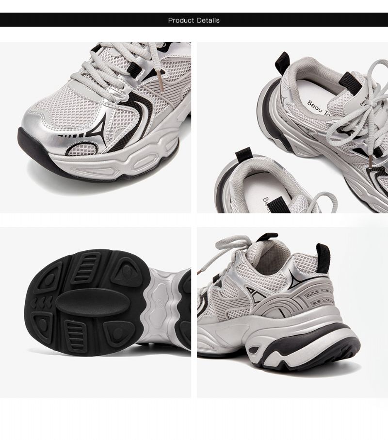 Naisten Alma Lace Up Paksut Tennarit - Harmaa