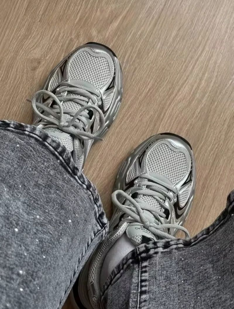 Naisten Alma Lace Up Paksut Tennarit - Harmaa