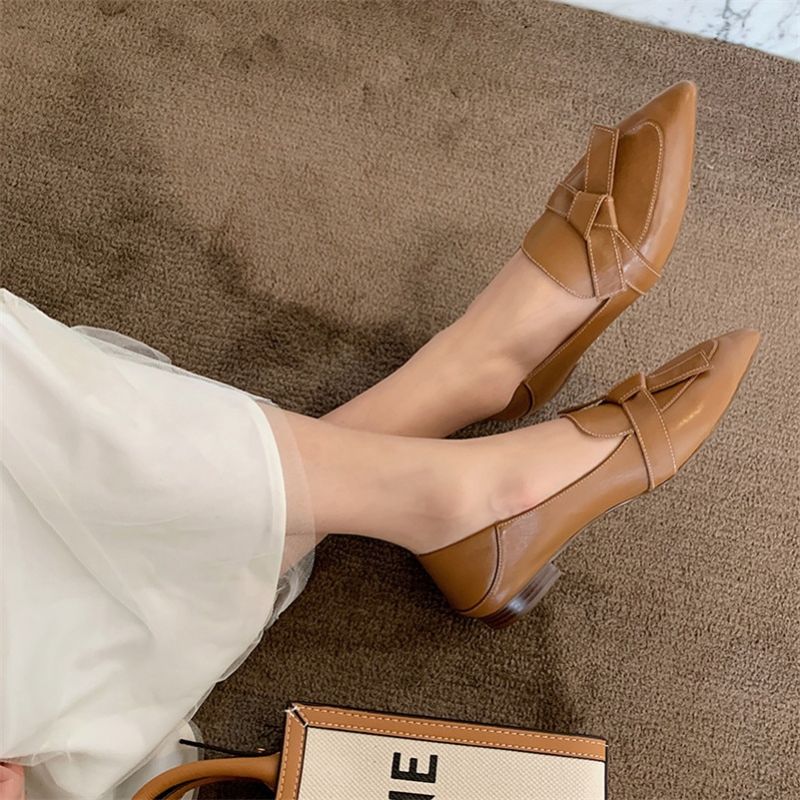 Naisten Amau Loafer -nahkakengät - Beige