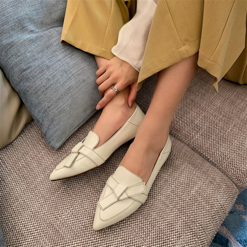 Naisten Amau Loafer -nahkakengät - Beige