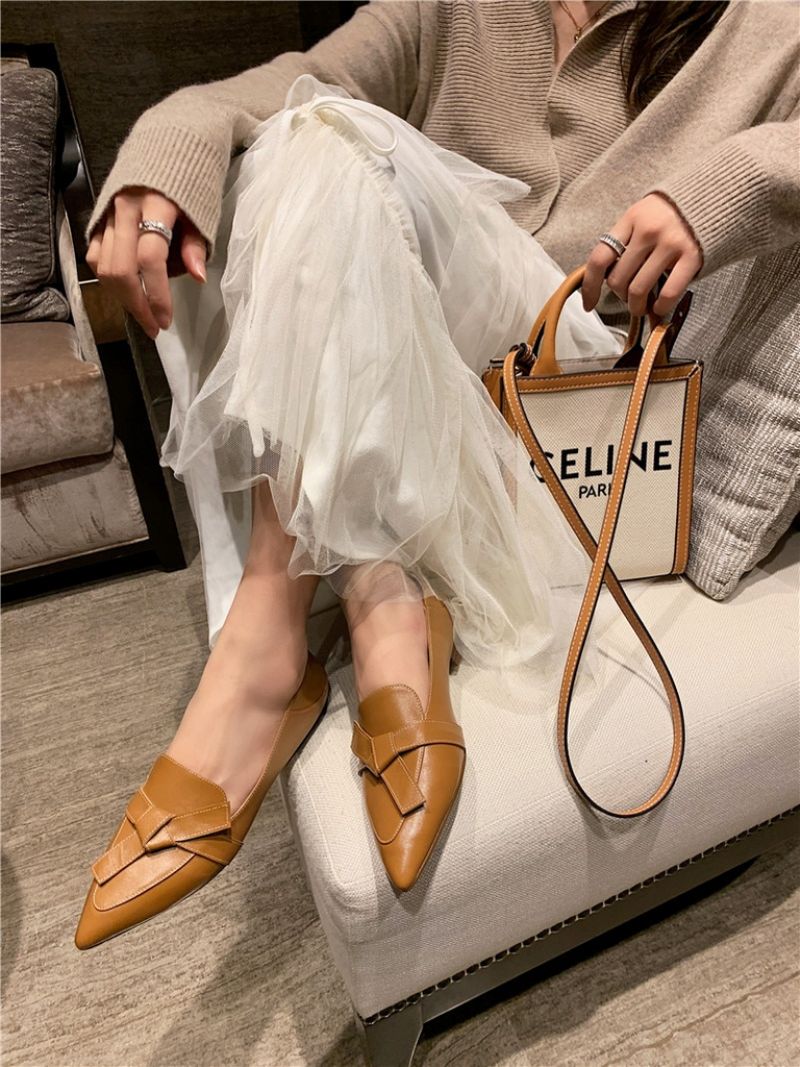 Naisten Amau Loafer -nahkakengät - Beige