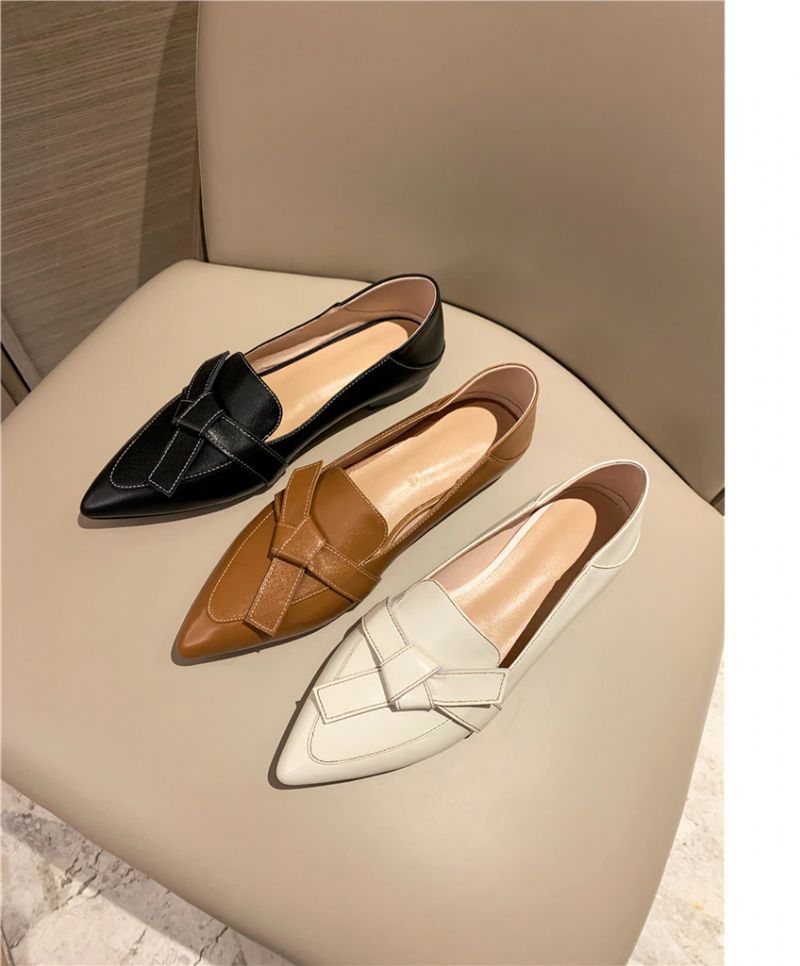 Naisten Amau Loafer -nahkakengät - Beige