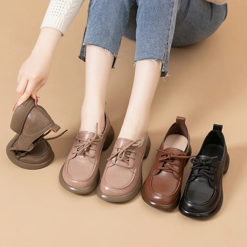 Naisten Amelia -nauhallinen Loafer - Musta