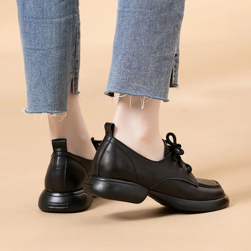 Naisten Amelia -nauhallinen Loafer - Musta