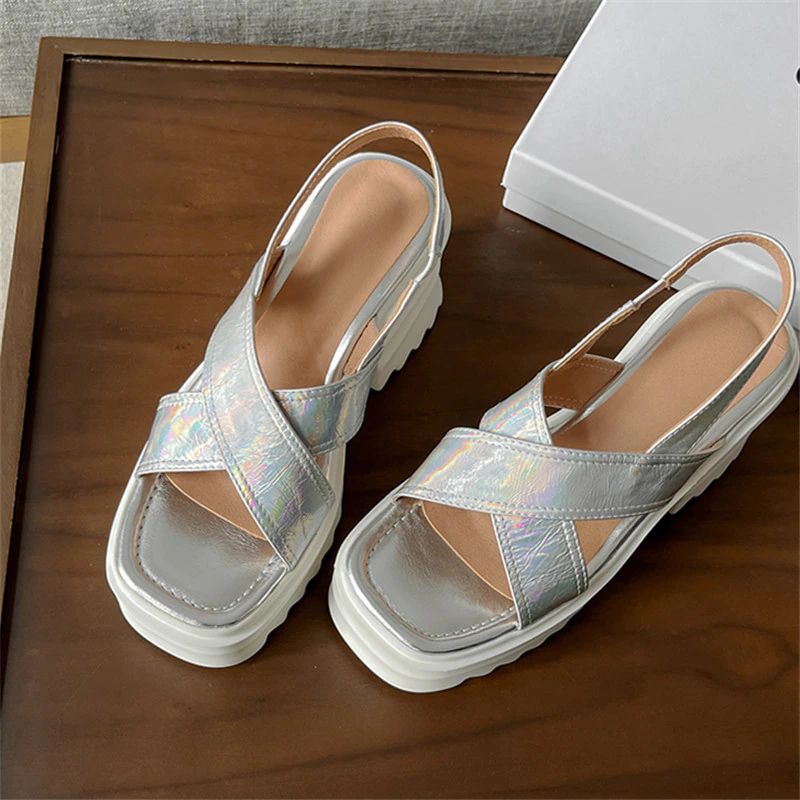 Naisten Begonia Platform Sandaalit - Beige