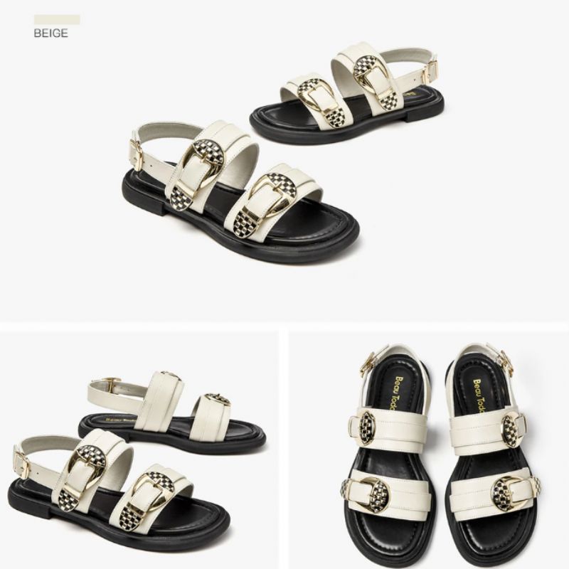Naisten Carole Gladiator -sandaalit Nahka - Beige