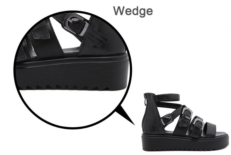 Naisten Cristy Wedges - Musta