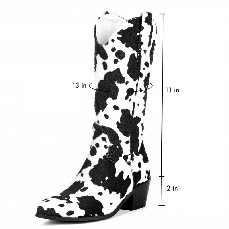 Naisten Darana Slip-on Mid Calf Western -saappaat - Pinkki