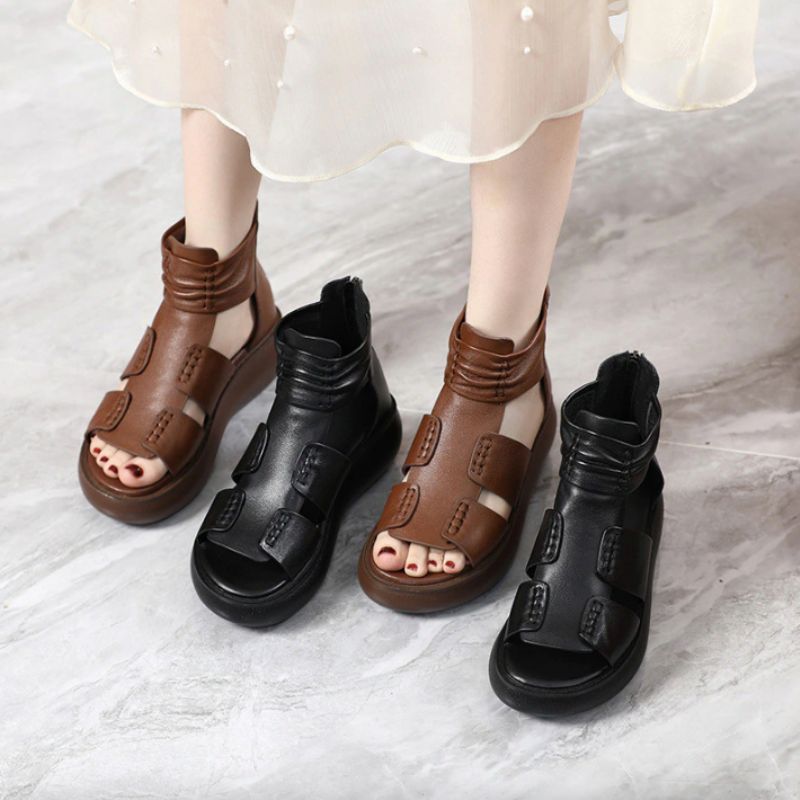 Naisten Eglis Wedges -sandaali - Ruskea