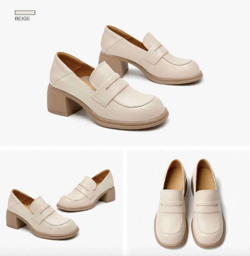 Naisten Eizy Moccasin -kengät - Beige