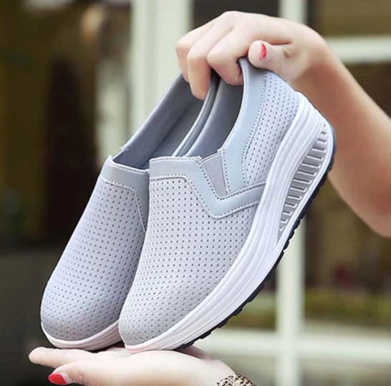 Naisten Eva Mesh Platform -kengät - Harmaa