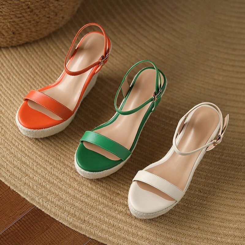 Naisten Evolet Wedges -sandaalit - Beige