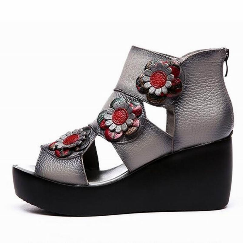 Naisten Glaudia Wedges -sandaali - Harmaa