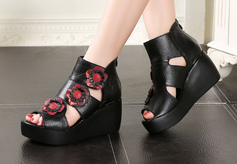 Naisten Glaudia Wedges -sandaali - Harmaa