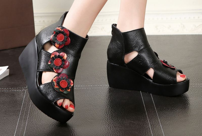 Naisten Glaudia Wedges -sandaali - Harmaa