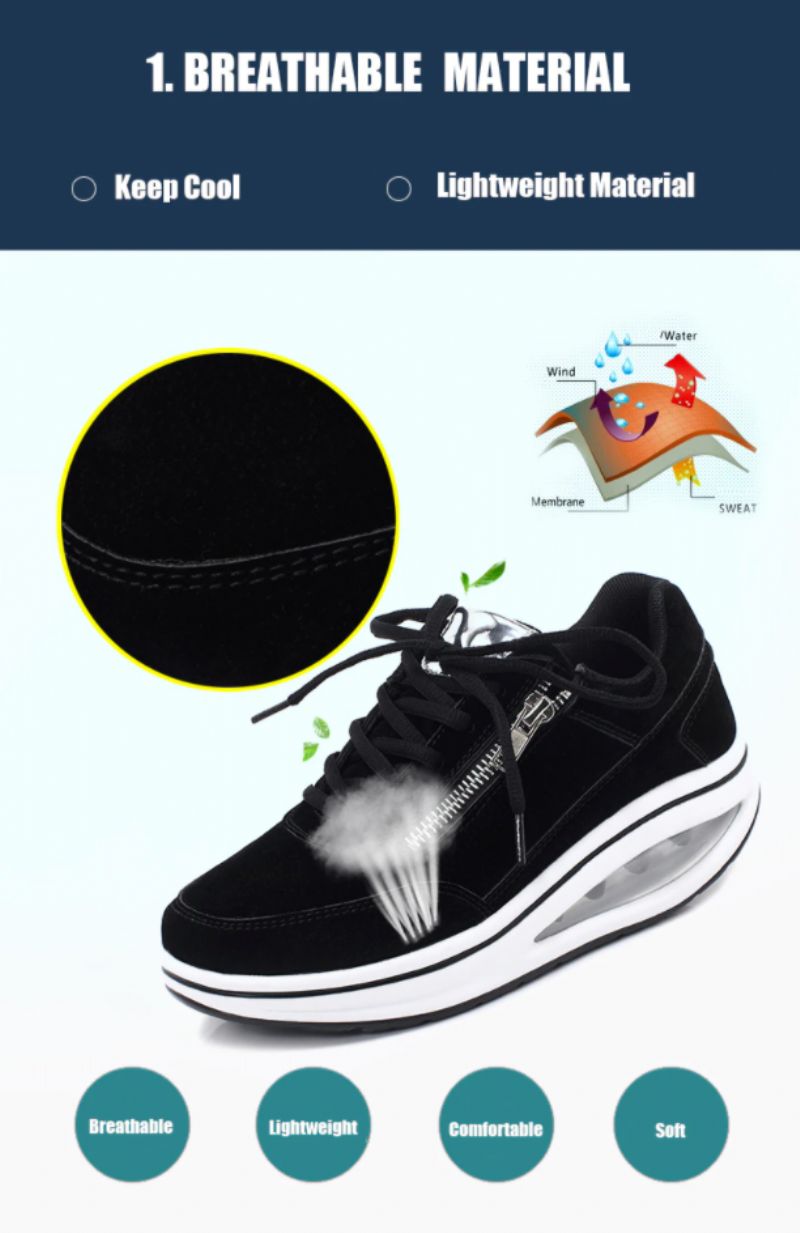 Naisten Gowalk Max Sneaker -tasoiset Kengät - Musta