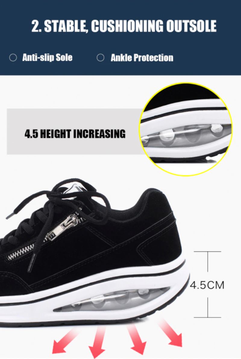 Naisten Gowalk Max Sneaker -tasoiset Kengät - Musta