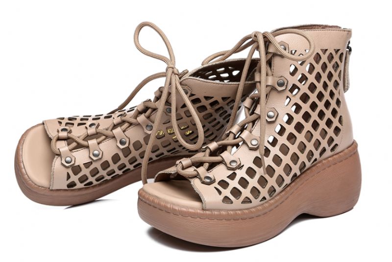 Naisten Idaly Platform Sandaalit - Khaki