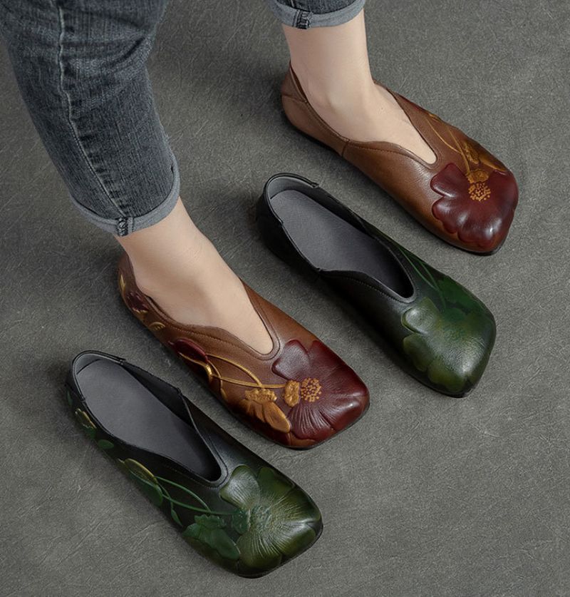 Naisten Isis Slip On Flats - Ruskea