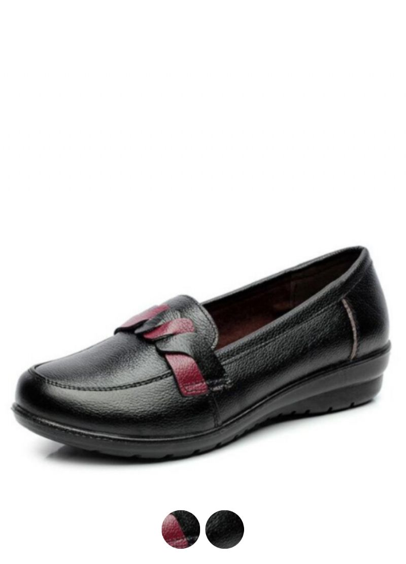 Naisten Kumiset Nahkaiset Loafer-kengät