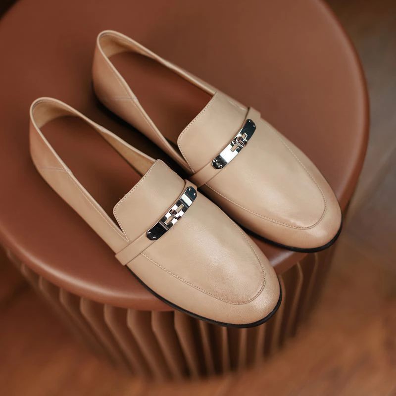 Naisten Letty-mekko Litteät Loafer-kengät - Aprikoosi
