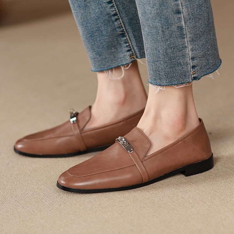 Naisten Letty-mekko Litteät Loafer-kengät - Aprikoosi