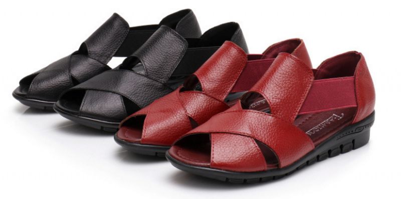 Naisten Lilia Wedge Sandaalit - Musta