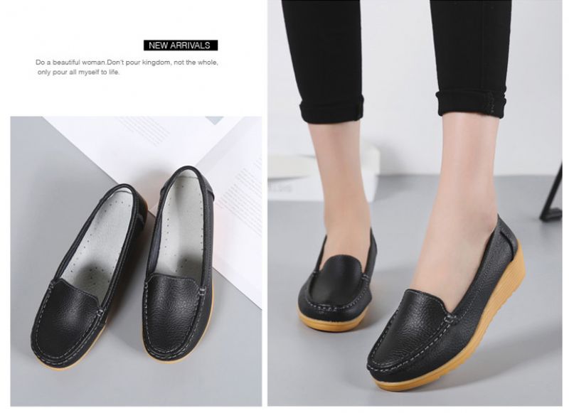 Naisten Liza Loafer Platform Mustat Kengät - Musta