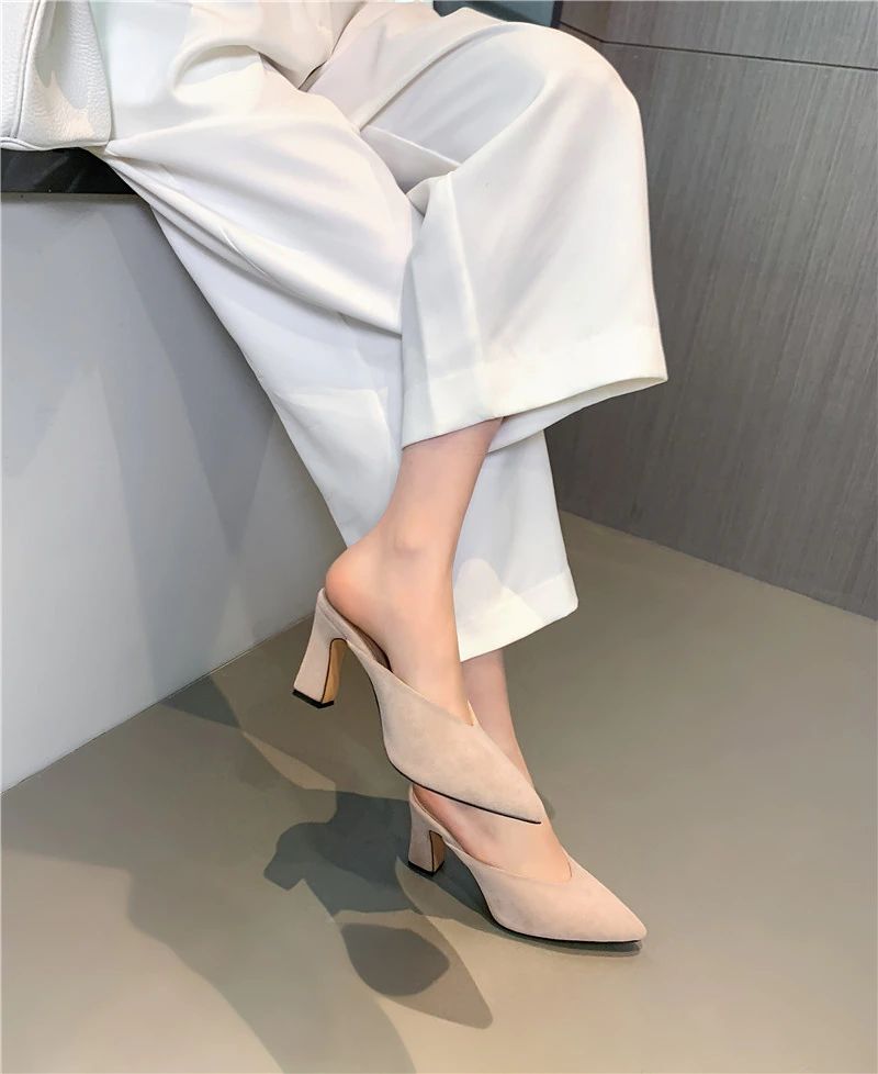 Naisten Luna Elegant Mules -korkokengät - Musta