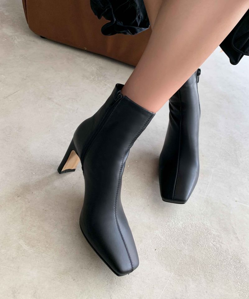 Naisten Maglo Neliönmuotoiset Nilkkurit - Black Cow Leather