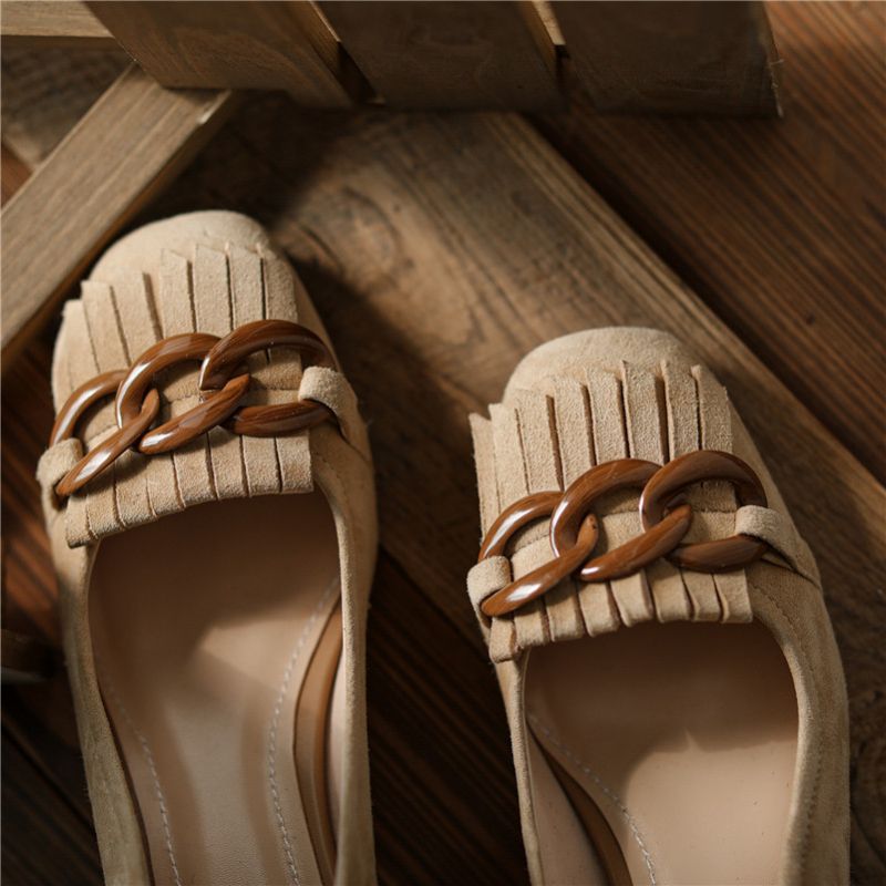 Naisten Marbella High Square Heel Pumps - Beige